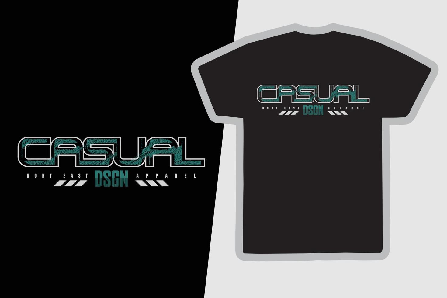 camiseta casual urbana e design de vestuário vetor