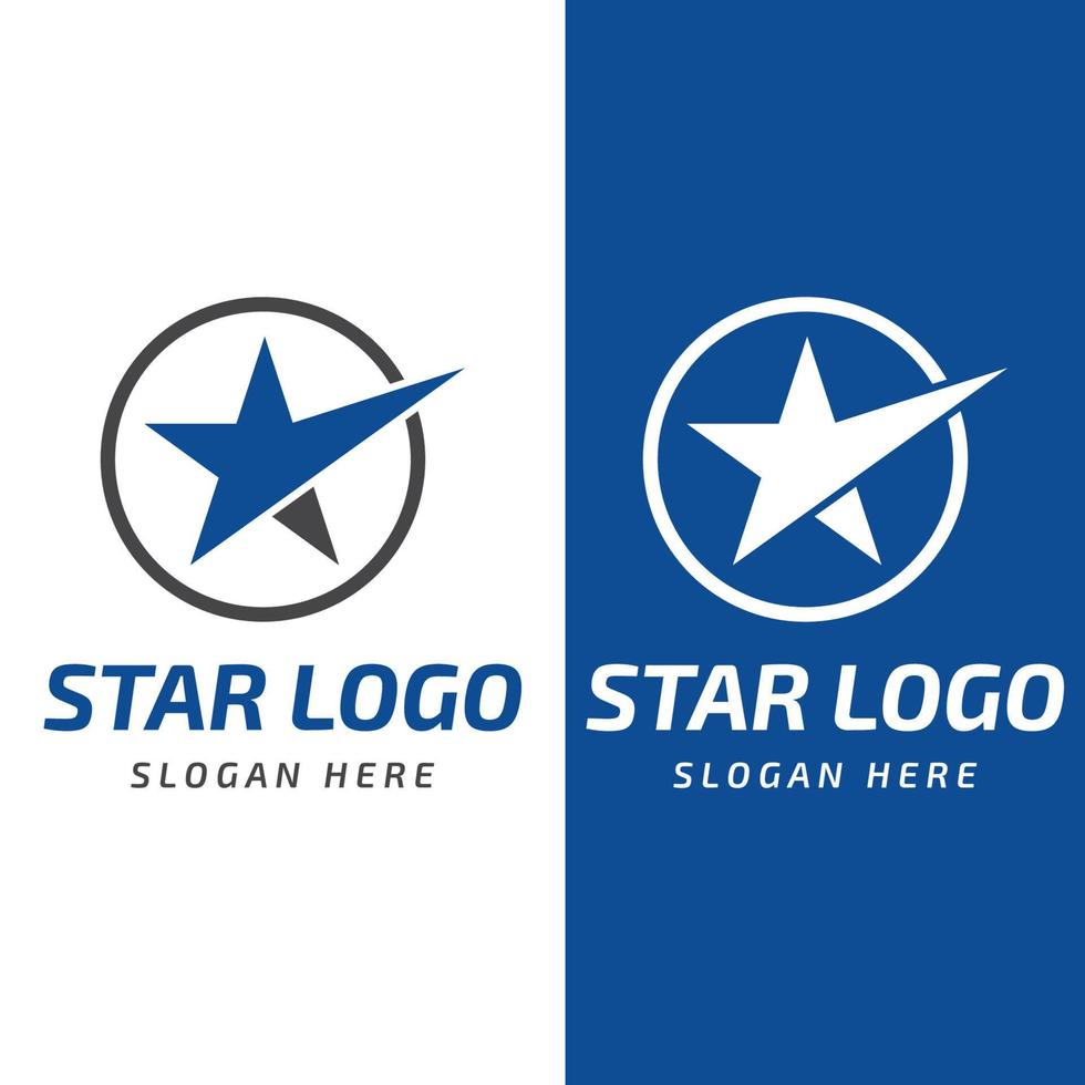 estrela logo.star logotipo para negócios e empresa.com conceito de ilustração vetorial moderna. vetor
