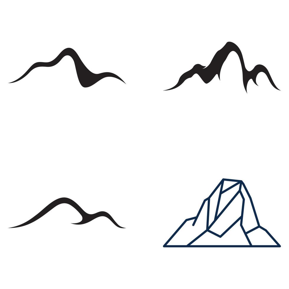 vista da paisagem de montanha, design minimalista. logotipo para fotógrafos, alpinistas e aventureiros. edição usando ilustração vetorial. vetor