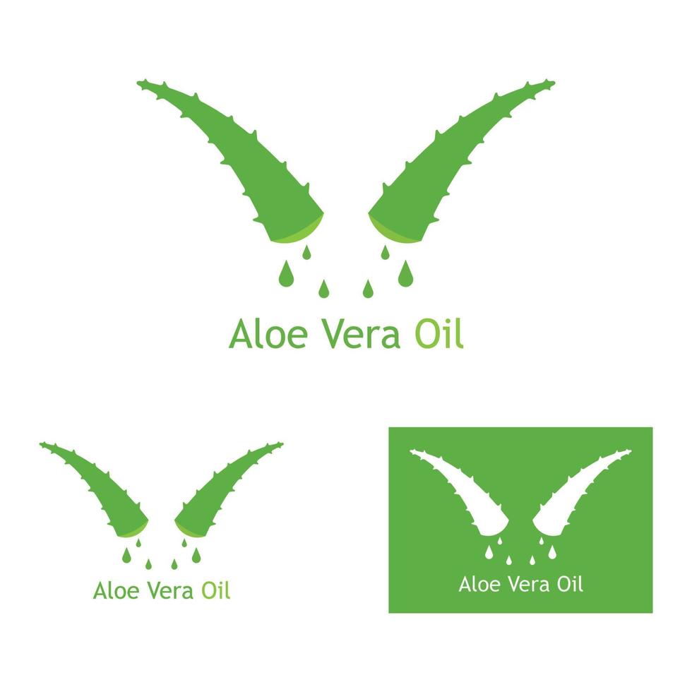 modelo de ilustração vetorial de logotipo de aloe vera vetor