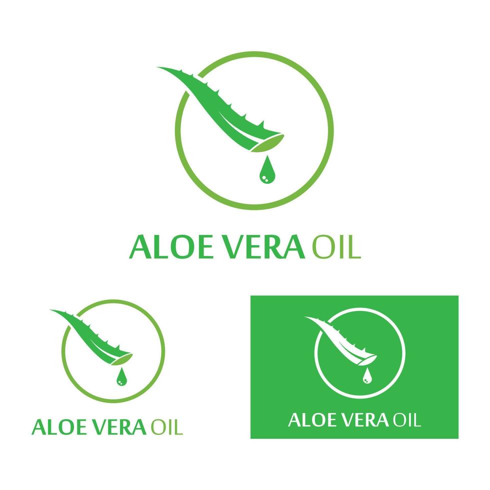 modelo de ilustração vetorial de logotipo de aloe vera vetor