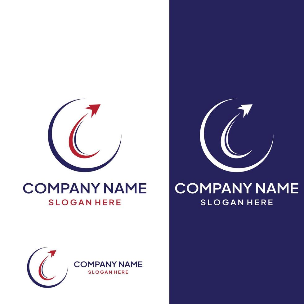 logotipo de vetor da empresa de logística, logotipo do ícone de seta, logotipo de entrega digital rápida. usando edição de vetor de logotipo simples e fácil.