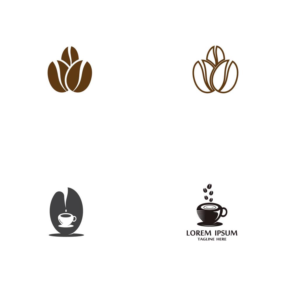 modelo de logotipo de xícara de café vetor