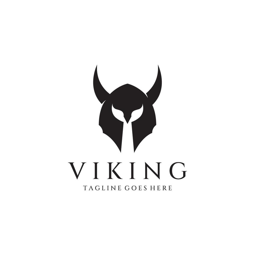 logotipo de capacete de guerreiro viking com capacete com chifres e viking com a letra v. o logotipo pode ser usado para barcos, esportes e outros. vetor