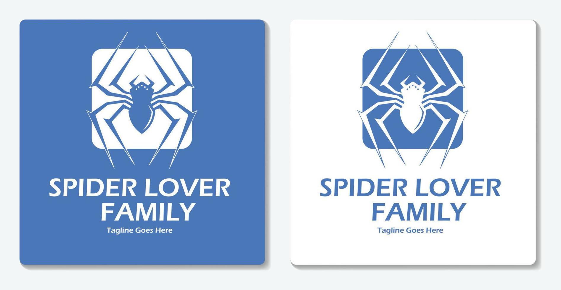 design plano de vetor de logotipo simples de aranha