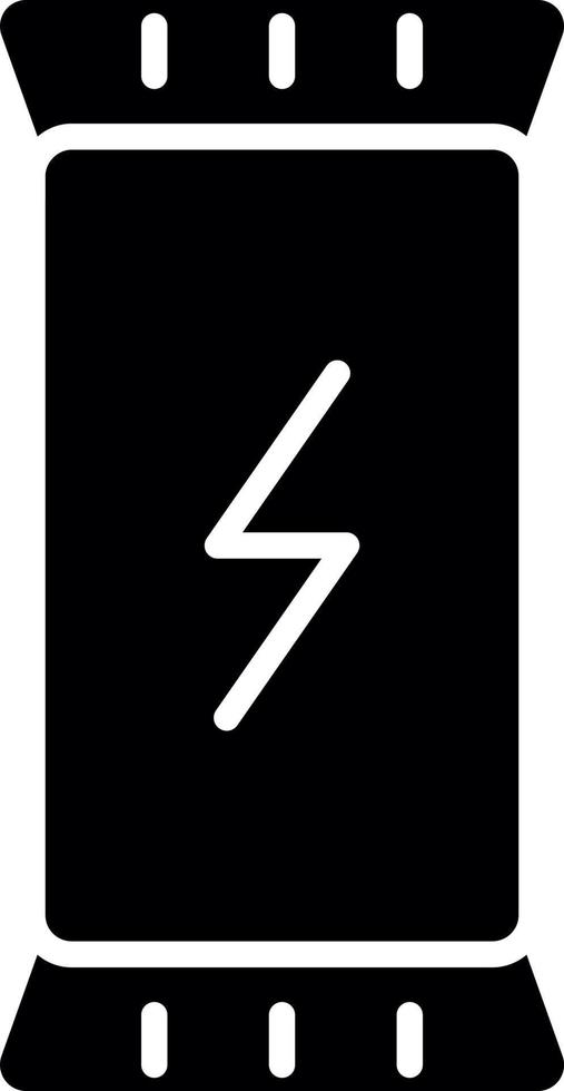 ícone de glifo de linha de barra de energia vetor
