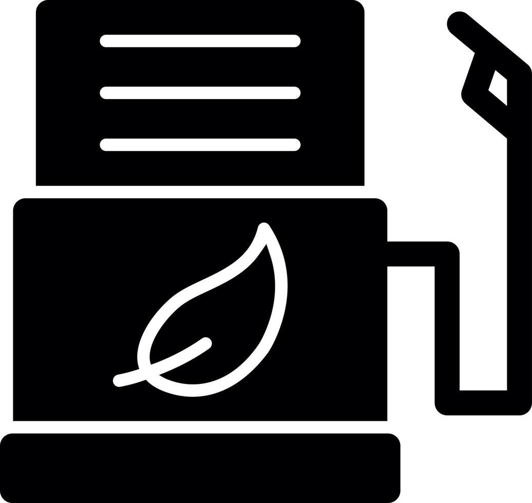 ícone de glifo de estação de biocombustível vetor