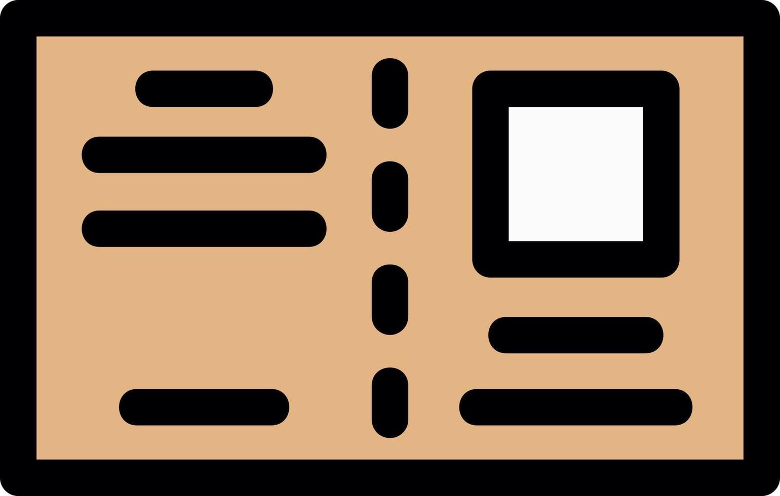 ícone de linha de cartão postal vetor