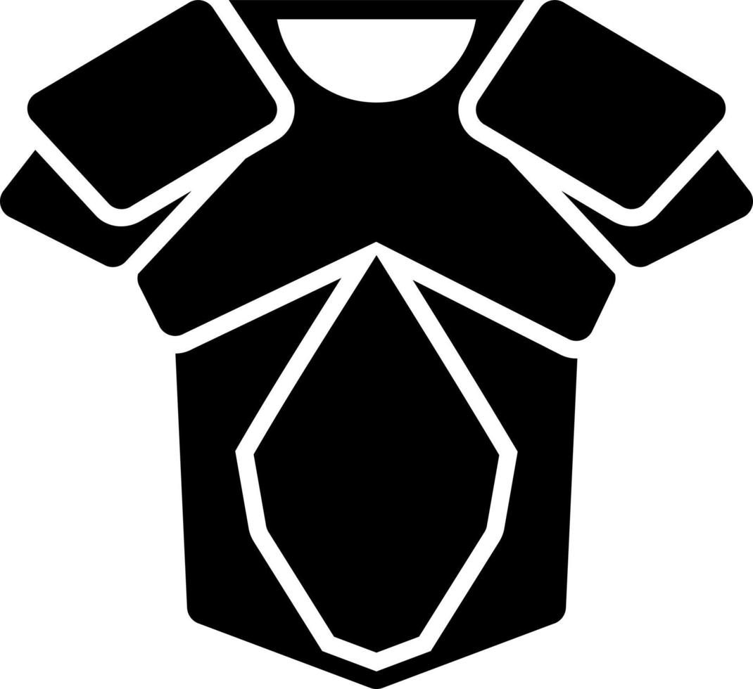 ícone de glifo de linha de armadura vetor