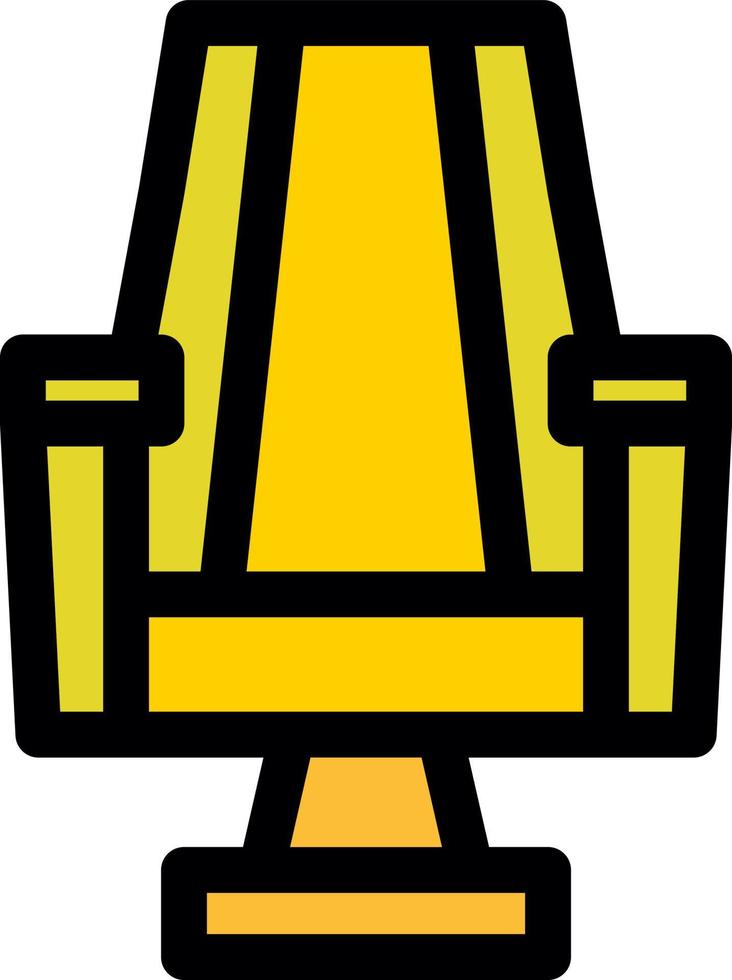 ícone de linha de cadeira de jogos vetor