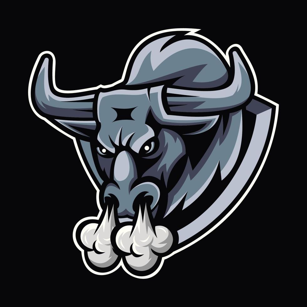 mascote de touros melhor design de logotipo bom uso para marca de distintivo de emblema de identidade de símbolo e muito mais. vetor