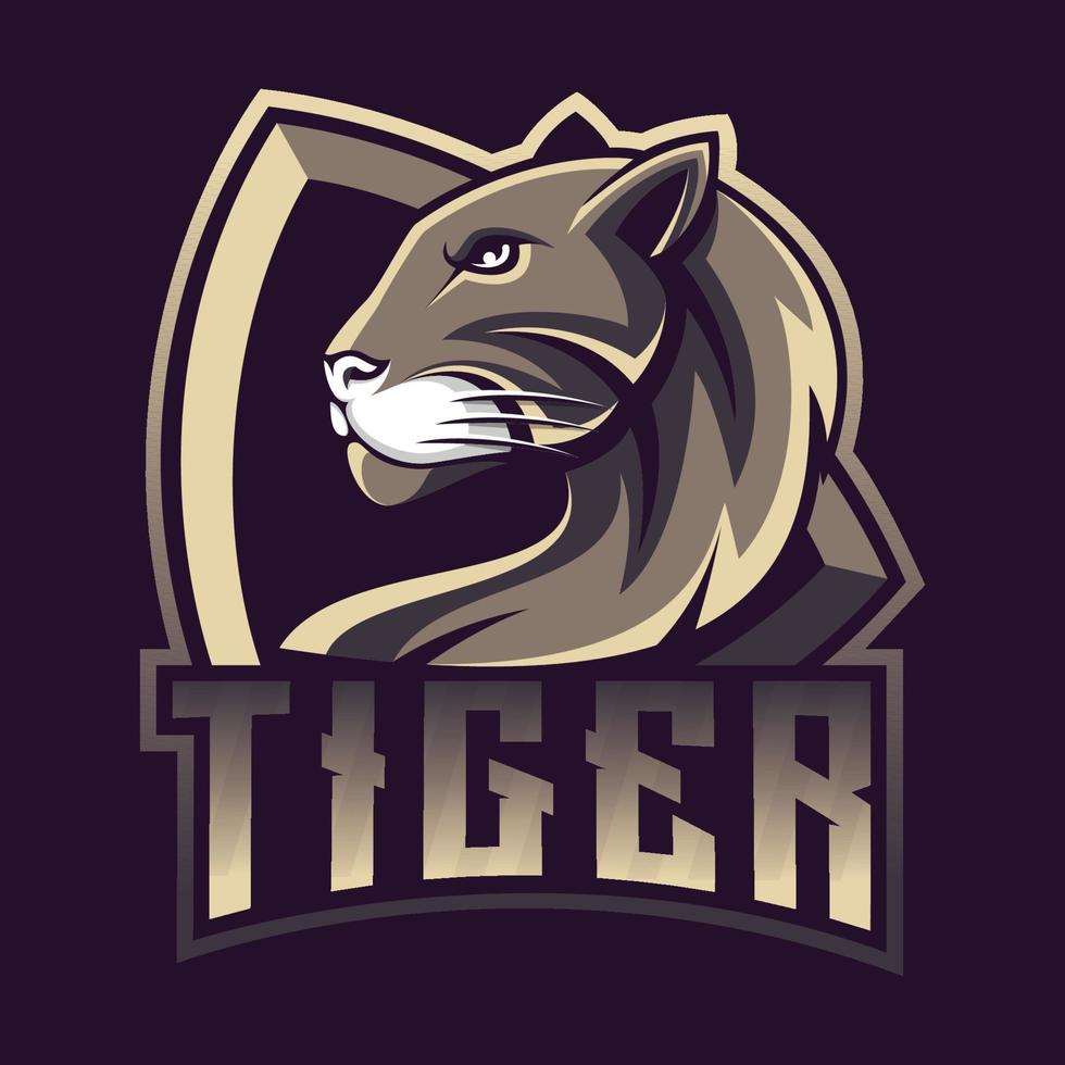tigre mascote melhor design de logotipo bom uso para símbolo de identidade emblema emblema camisa e muito mais. vetor