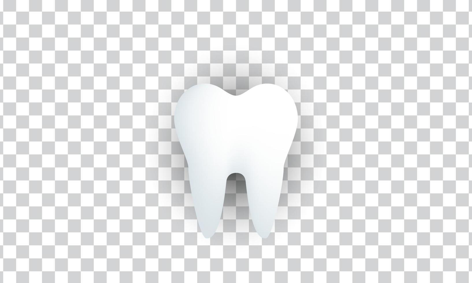 design exclusivo de ícone dental ou dente branco 3d isolado em vetor