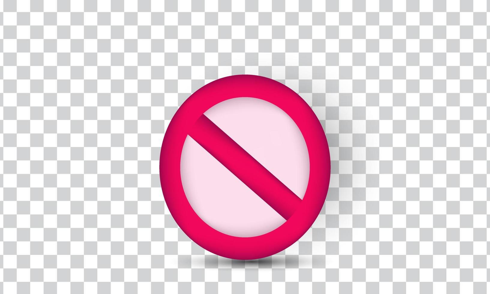 ícone único de design de conceito proibido simples 3d isolado em vetor