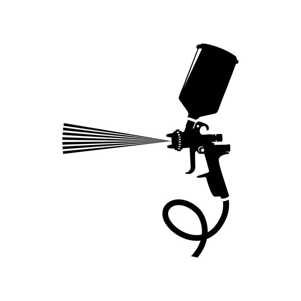 pistola de pintura logotipo ícone ilustração vetorial design, pode ser usado para logotipos e web. vetor