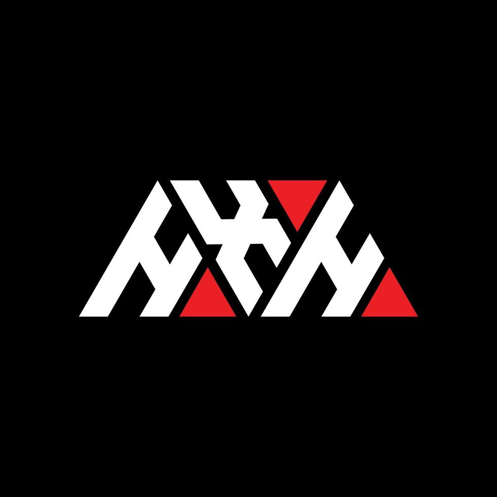 hxh design de logotipo de letra de triângulo com forma de triângulo. hxh monograma de design de logotipo de triângulo. modelo de logotipo de vetor de triângulo hxh com cor vermelha. hxh logotipo triangular logotipo simples, elegante e luxuoso. hxh