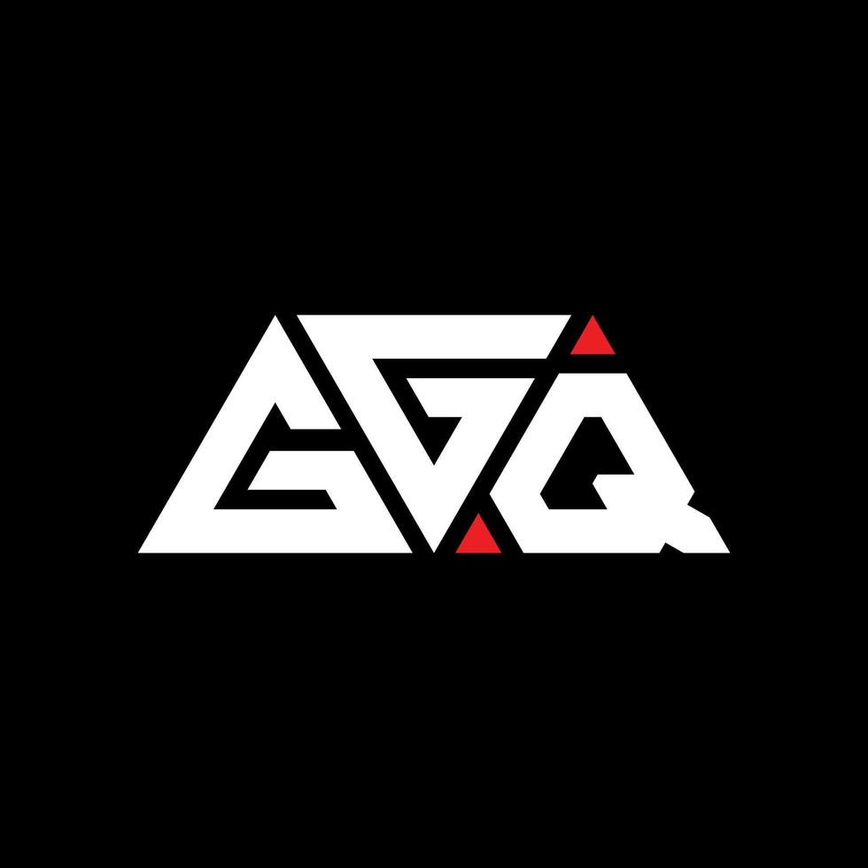 design de logotipo de letra de triângulo ggq com forma de triângulo. monograma de design de logotipo de triângulo ggq. modelo de logotipo de vetor de triângulo ggq com cor vermelha. ggq logotipo triangular logotipo simples, elegante e luxuoso. ggq