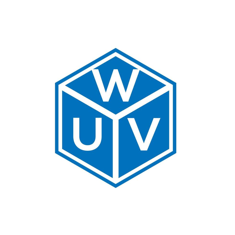 design de logotipo de carta wuv em fundo preto. conceito de logotipo de letra de iniciais criativas wuv. design de letra wuv. vetor