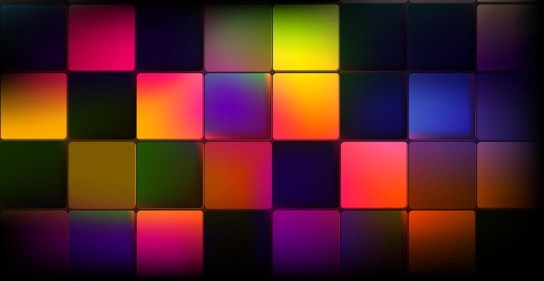 fundo de azulejos elegante com efeito 3d. gradiente vermelho-laranja um padrão de quadrados em relevo. vetor