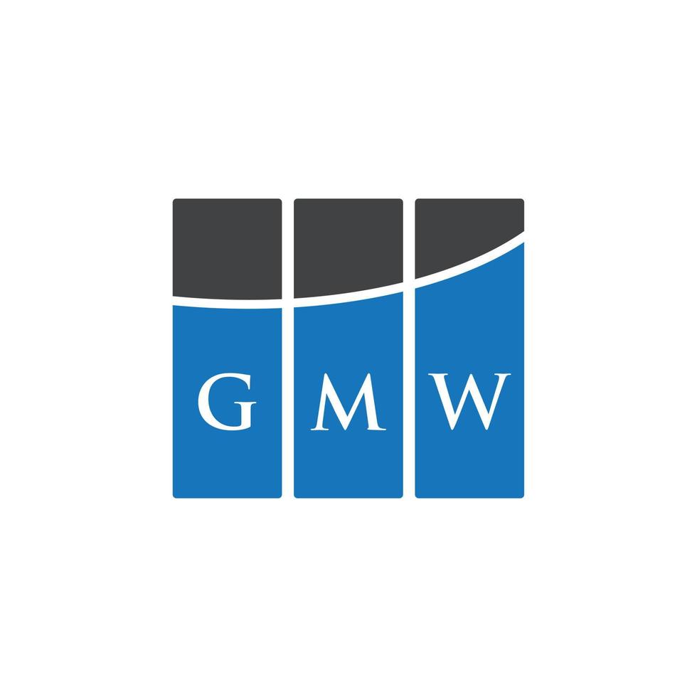gmw carta design.gmw carta logotipo design em fundo branco. conceito de logotipo de carta de iniciais criativas gmw. gmw carta design.gmw carta logotipo design em fundo branco. g vetor