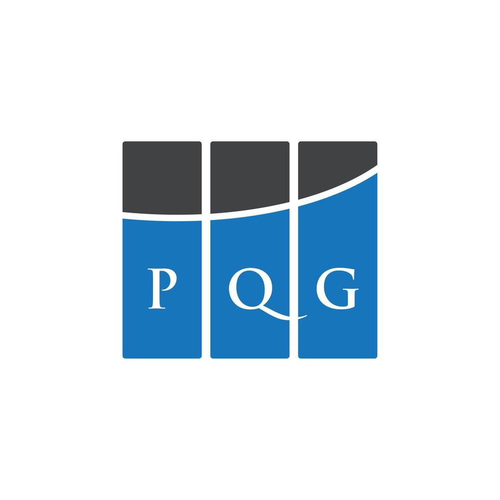 Pqg carta design.pqg carta logo design em fundo branco. conceito de logotipo de letra de iniciais criativas pqg. Pqg carta design.pqg carta logo design em fundo branco. p vetor