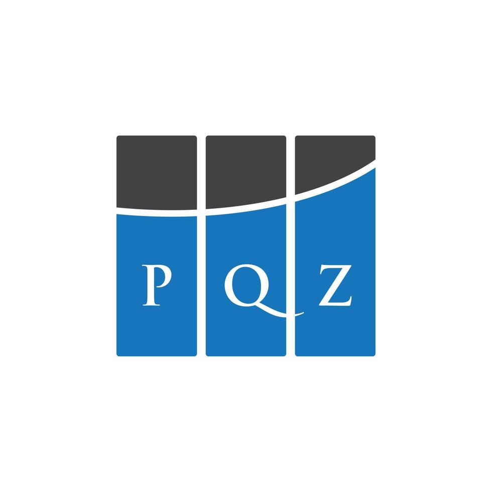 design de logotipo de carta pqz design.pqz em fundo branco. conceito de logotipo de letra de iniciais criativas pqz. design de logotipo de carta pqz design.pqz em fundo branco. p vetor