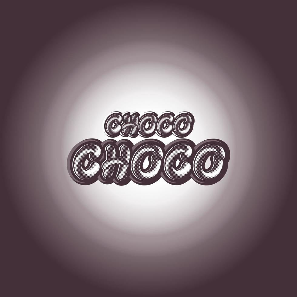 choco choco ilustração vetorial de design de logotipo vetor