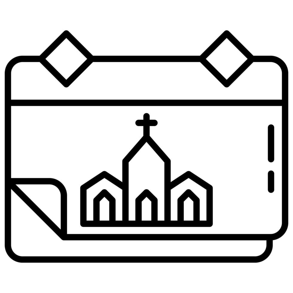 calendário e igreja vetor