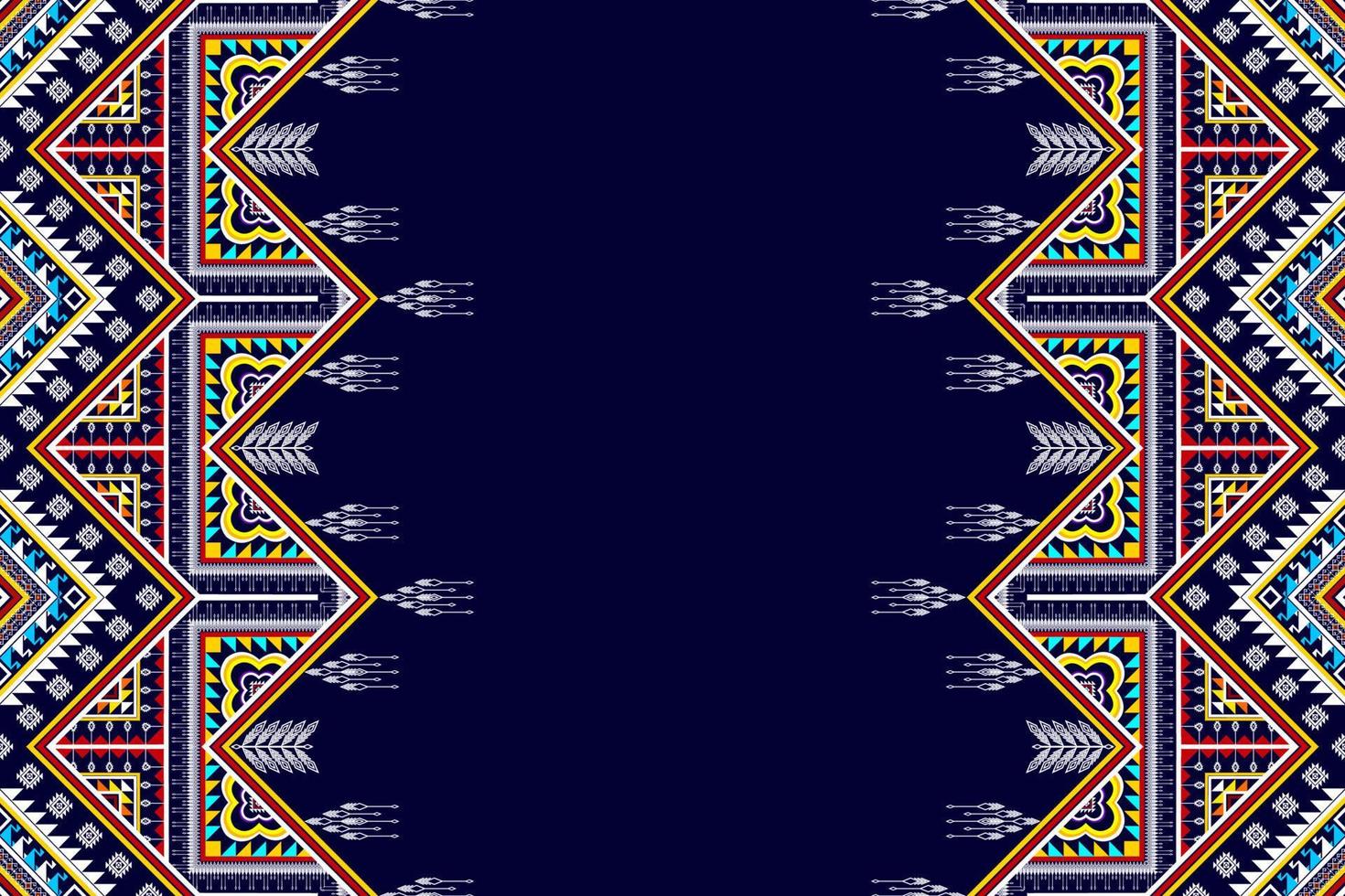 design de padrão sem emenda étnico ikat. tecido asteca tapete mandala ornamentos têxteis decorações papel de parede. fundo de vetor de bordado tradicional de peru étnica boho tribal tribal