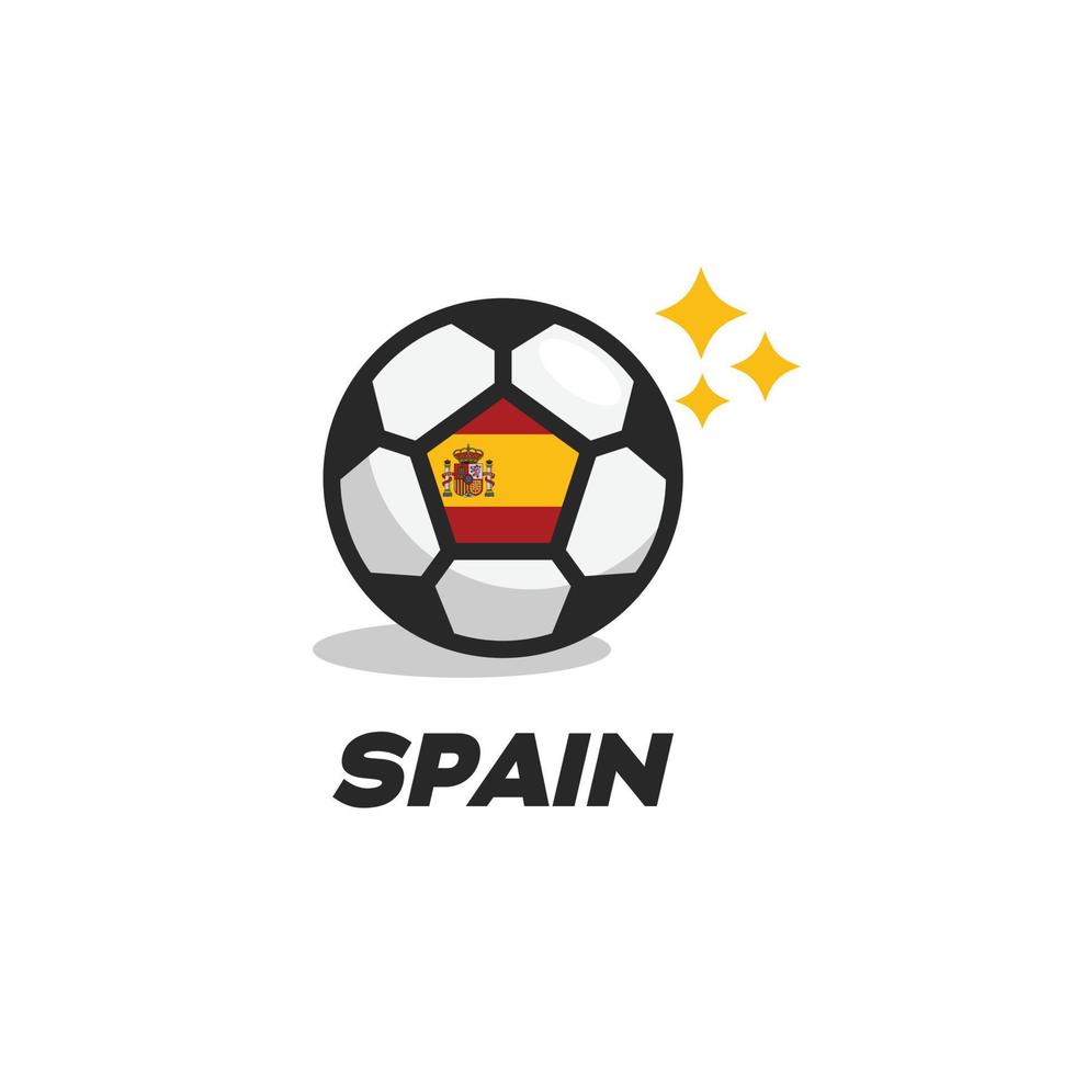 bandeira de bola espanha vetor