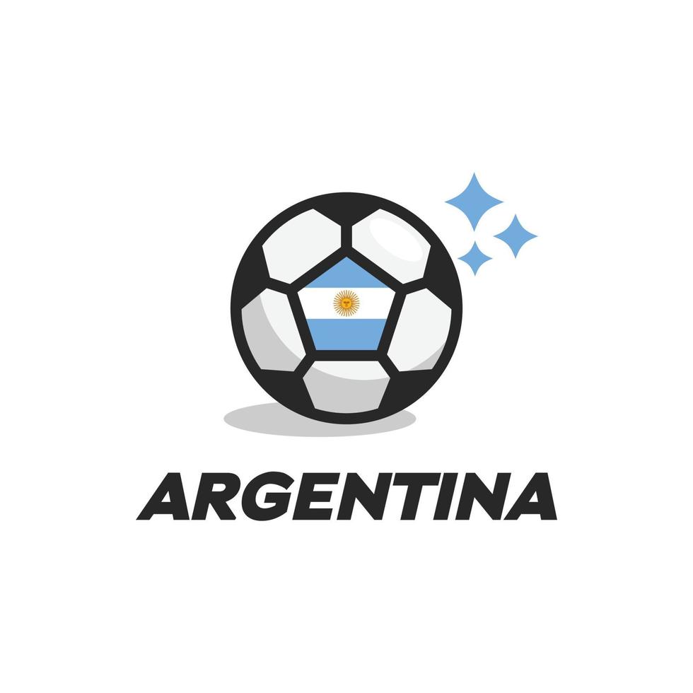 bandeira da bola argentina vetor