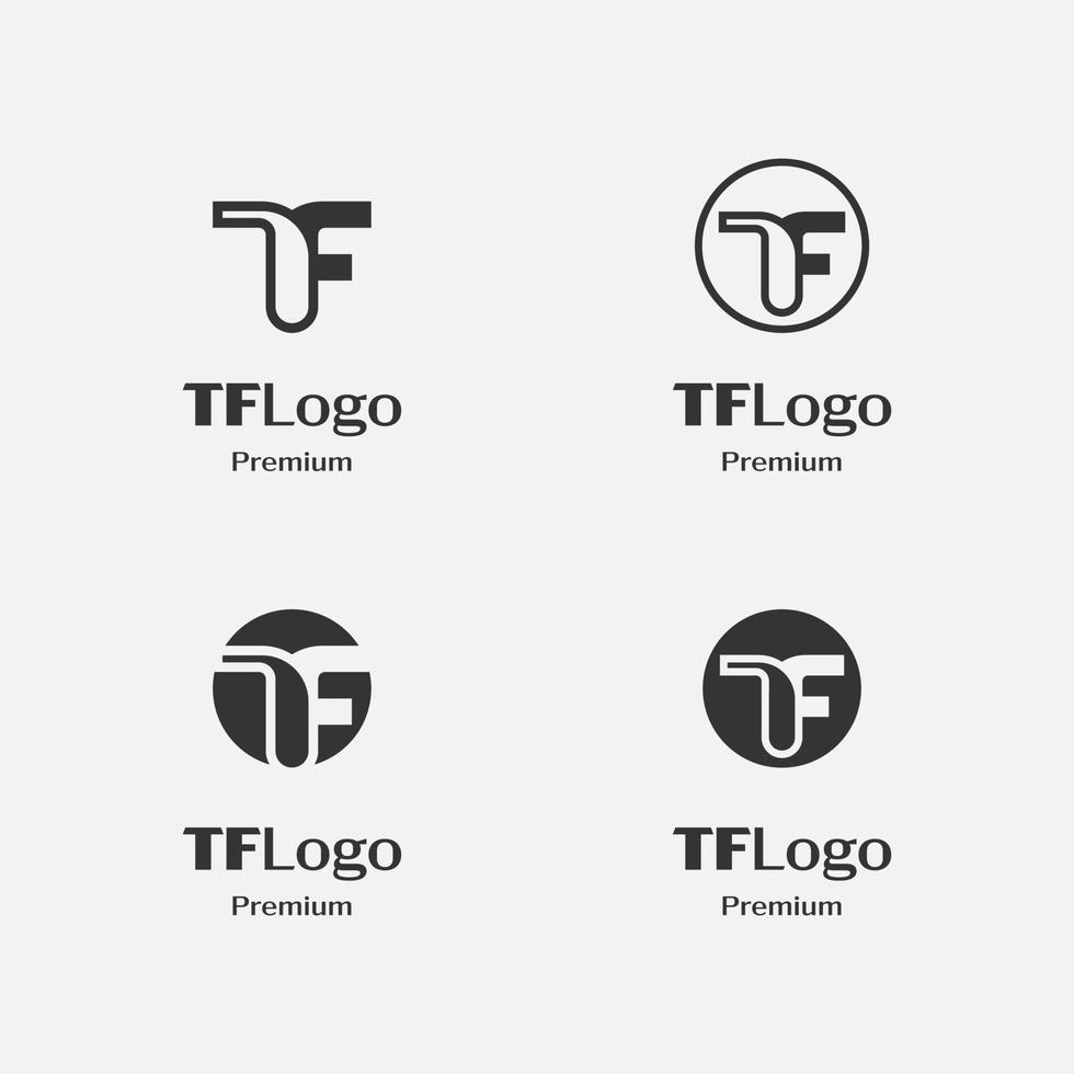 logotipo da letra tf vetor