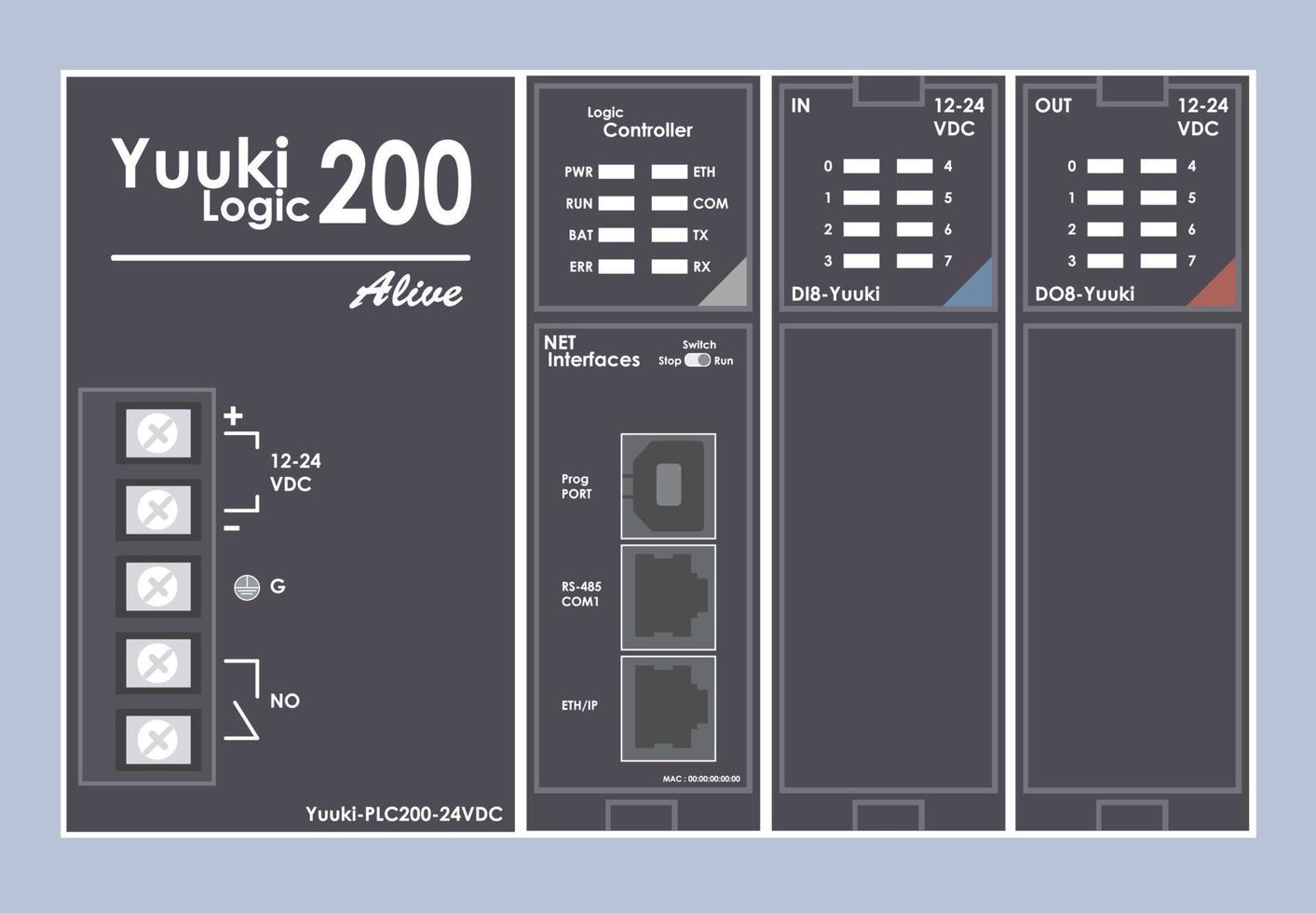 controlador plc design plano industrial vetor