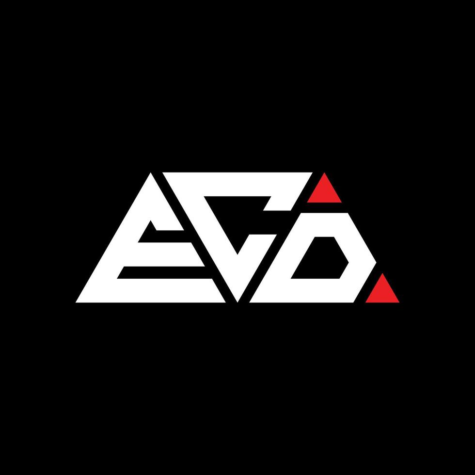 design de logotipo de letra de triângulo ecd com forma de triângulo. monograma de design de logotipo de triângulo ecd. modelo de logotipo de vetor de triângulo ecd com cor vermelha. logotipo triangular ecd logotipo simples, elegante e luxuoso. ecd