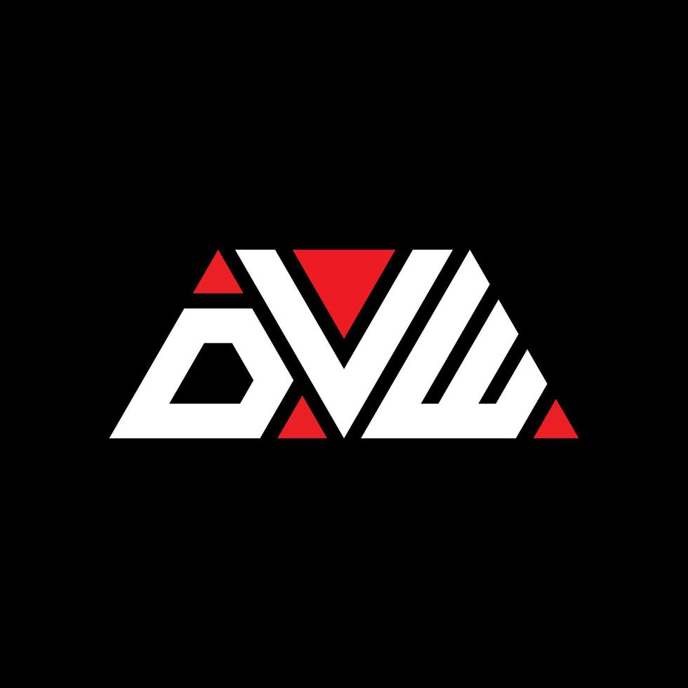 design de logotipo de letra triângulo dvw com forma de triângulo. monograma de design de logotipo de triângulo dvw. modelo de logotipo de vetor dvw triângulo com cor vermelha. logotipo triangular dvw logotipo simples, elegante e luxuoso. DVD