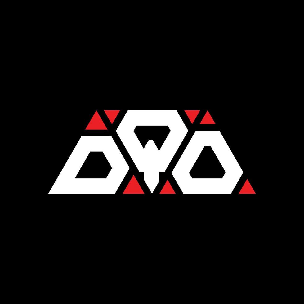 design de logotipo de letra triângulo dqo com forma de triângulo. monograma de design de logotipo de triângulo dqo. modelo de logotipo de vetor triângulo dqo com cor vermelha. logotipo triangular dqo logotipo simples, elegante e luxuoso. dqo