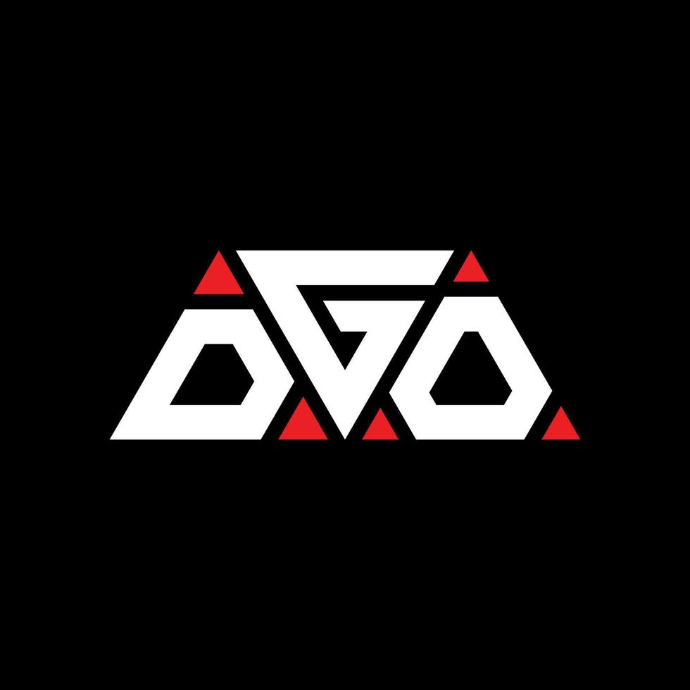 design de logotipo de letra triângulo dgo com forma de triângulo. monograma de design de logotipo de triângulo dgo. modelo de logotipo de vetor dgo triângulo com cor vermelha. logotipo triangular dgo logotipo simples, elegante e luxuoso. dgo