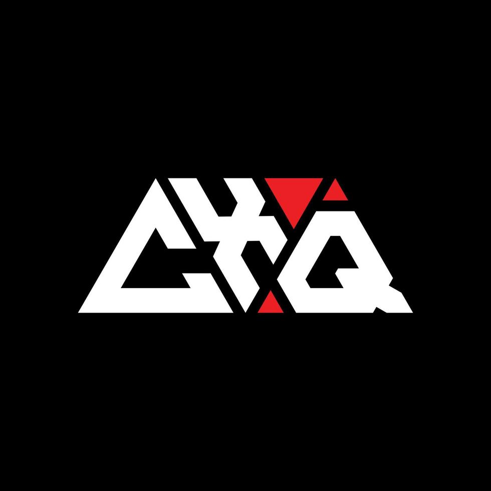 design de logotipo de letra de triângulo cxq com forma de triângulo. monograma de design de logotipo de triângulo cxq. modelo de logotipo de vetor de triângulo cxq com cor vermelha. cxq logotipo triangular logotipo simples, elegante e luxuoso. cxq