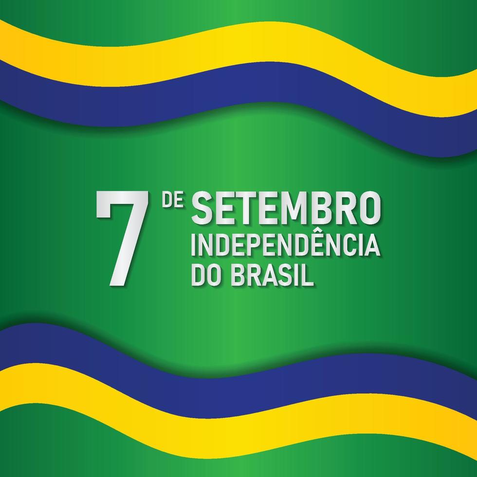 bandeira do brasil. dia nacional ou design do dia da independência para celebração brasileira. vetor