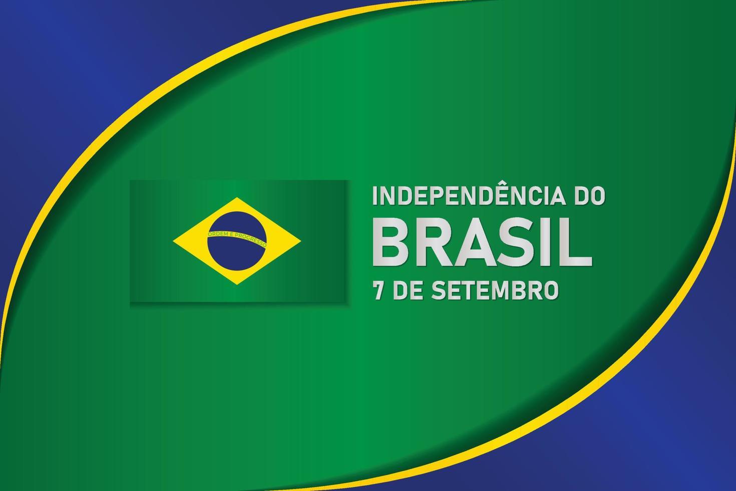 bandeira do brasil. dia nacional ou design do dia da independência para celebração brasileira. vetor