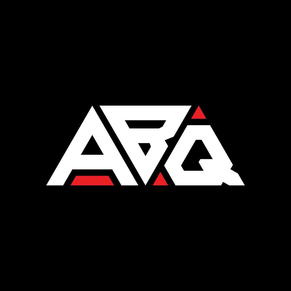 design de logotipo de letra de triângulo abq com forma de triângulo. monograma de design de logotipo de triângulo abq. modelo de logotipo de vetor abq triângulo com cor vermelha. logotipo triangular abq logotipo simples, elegante e luxuoso. abq