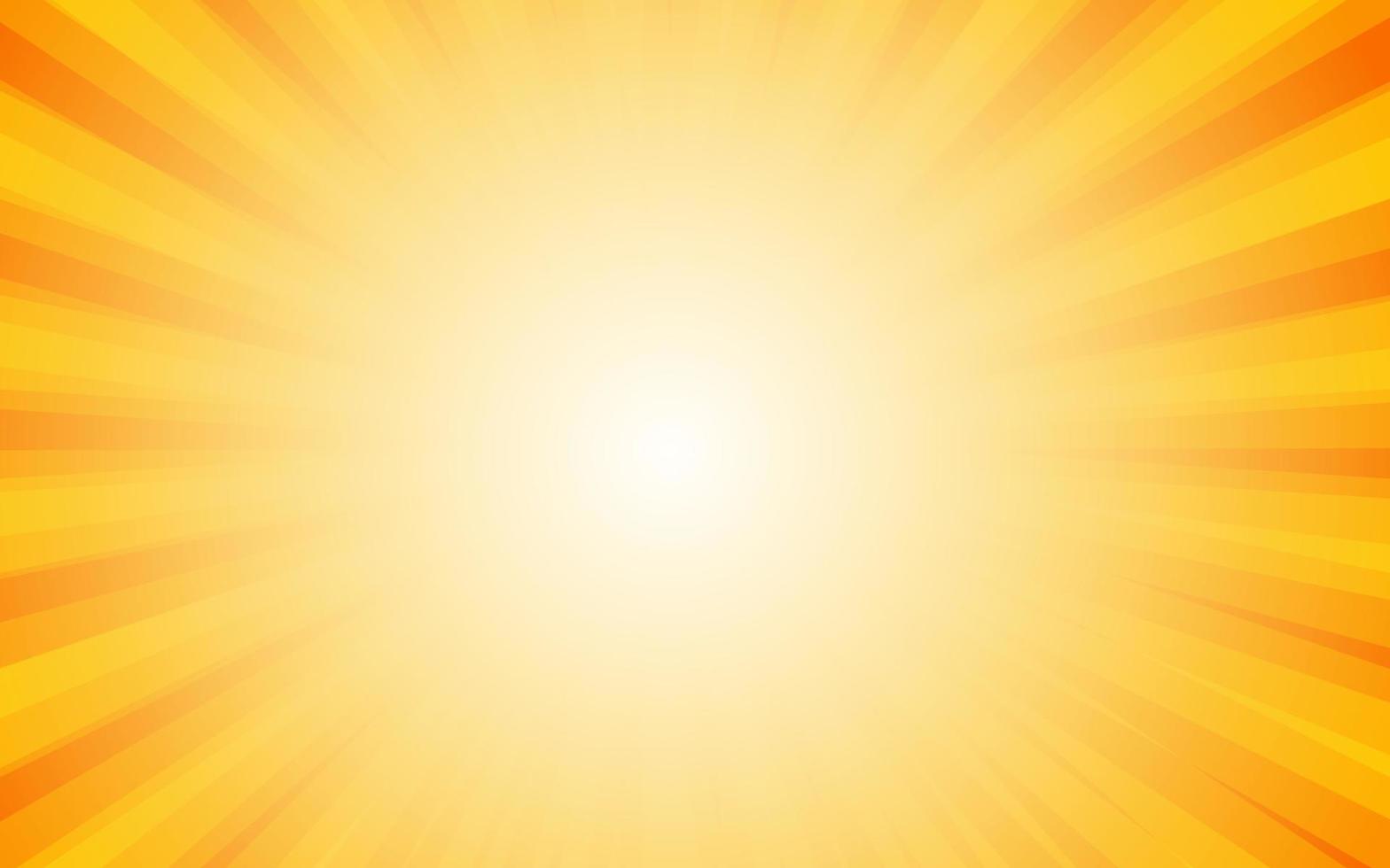 raios de sol estilo vintage retrô em fundo amarelo, fundo de padrão sunburst. raios. ilustração vetorial de banner de verão vetor