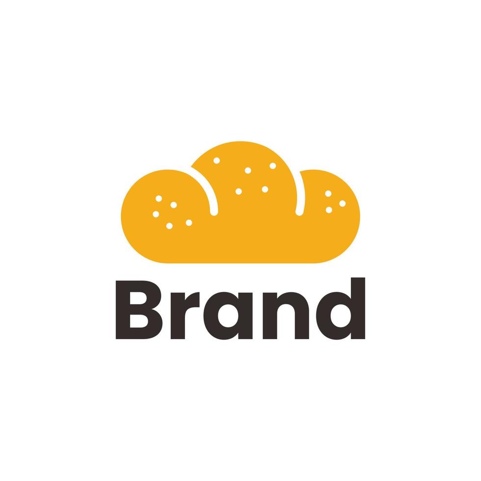 pão delicioso logotipo minimalista moderno vetor