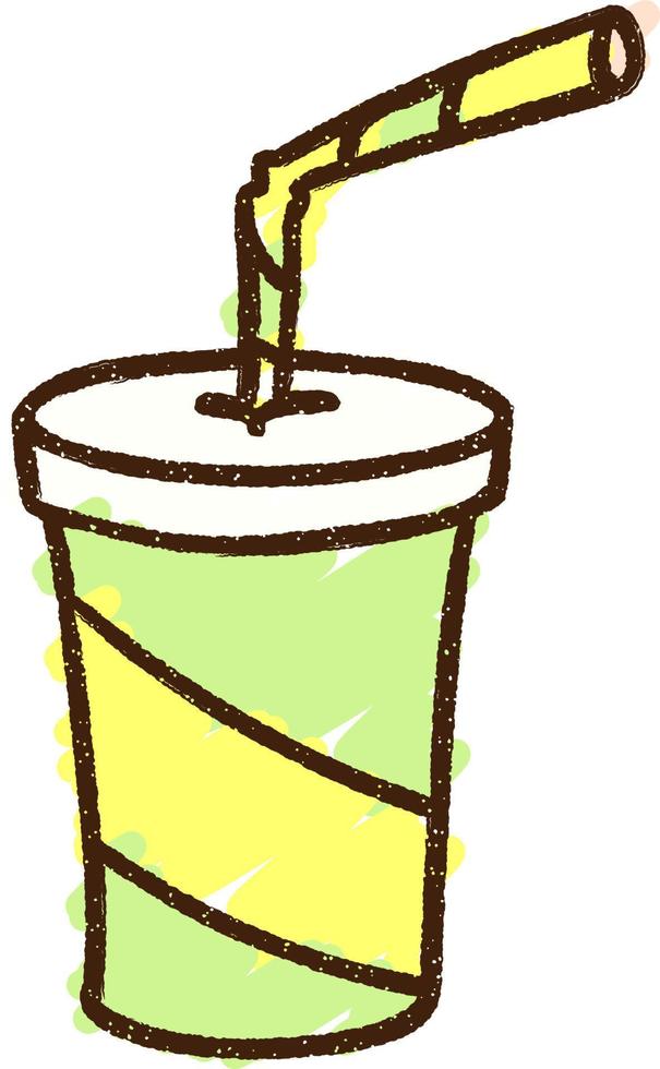 desenho de giz de bebida refrigerante vetor