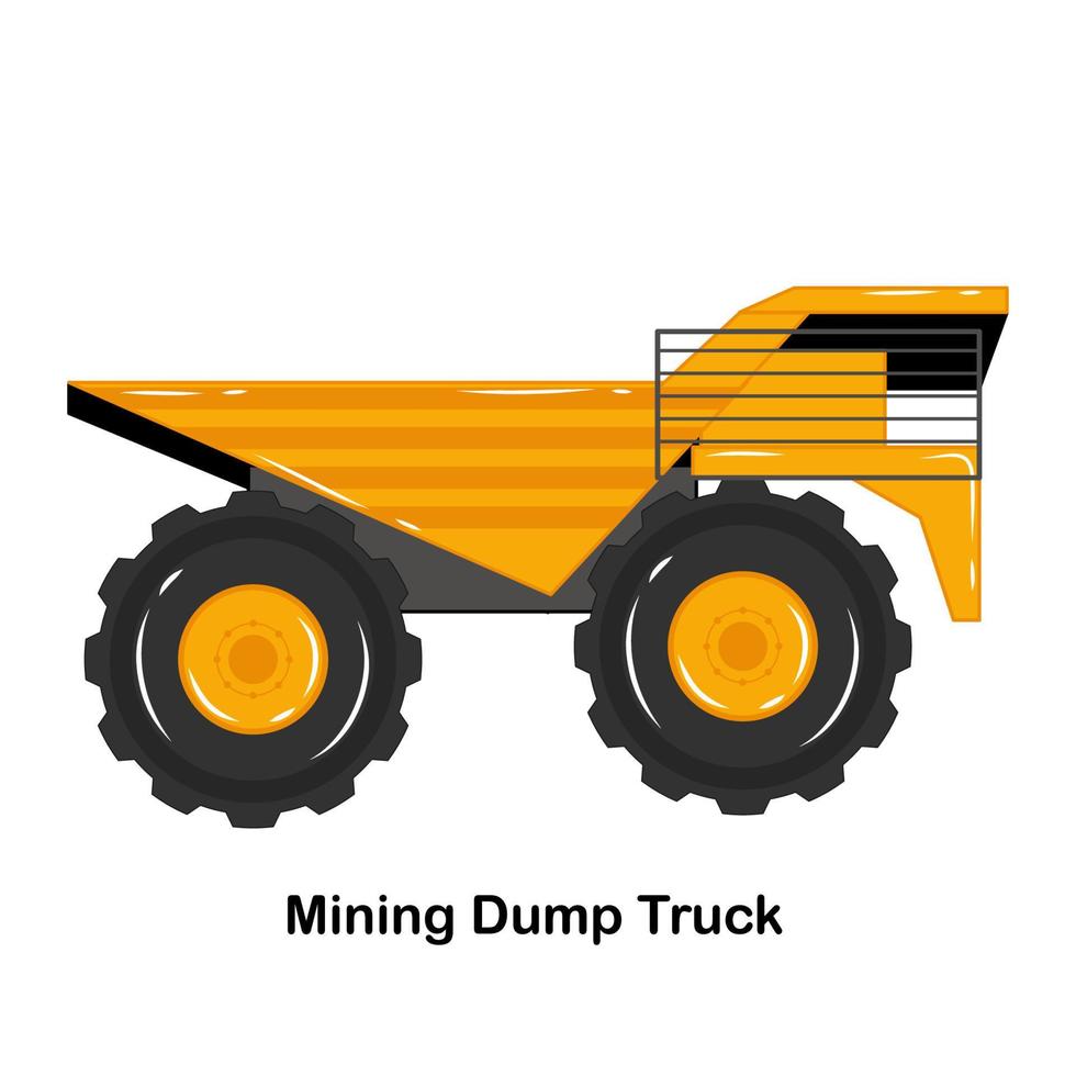 vetor de veículo de construção de caminhão basculante de mineração