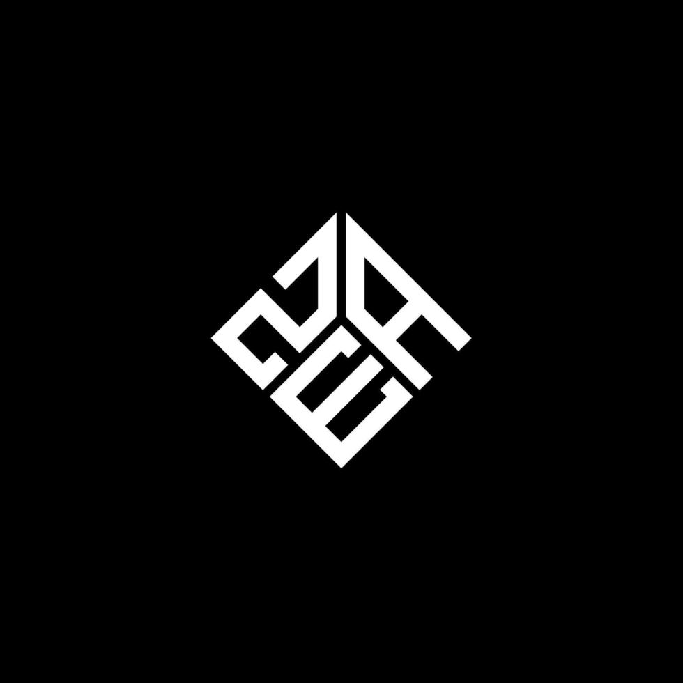 design de logotipo de carta zea em fundo preto. conceito de logotipo de letra de iniciais criativas zea. design de letra zea. vetor