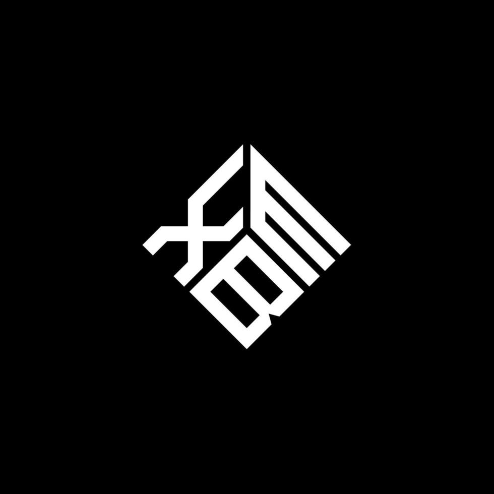 design de logotipo de carta xbm em fundo preto. conceito de logotipo de letra de iniciais criativas xbm. design de letra xbm. vetor