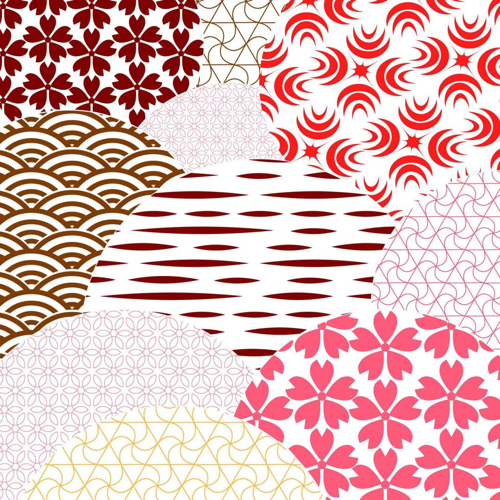 padrão de vetor japonês e chinês. fundo asiático. Estilo retrô. modelo abstrato para sua ilustração de design .vector.