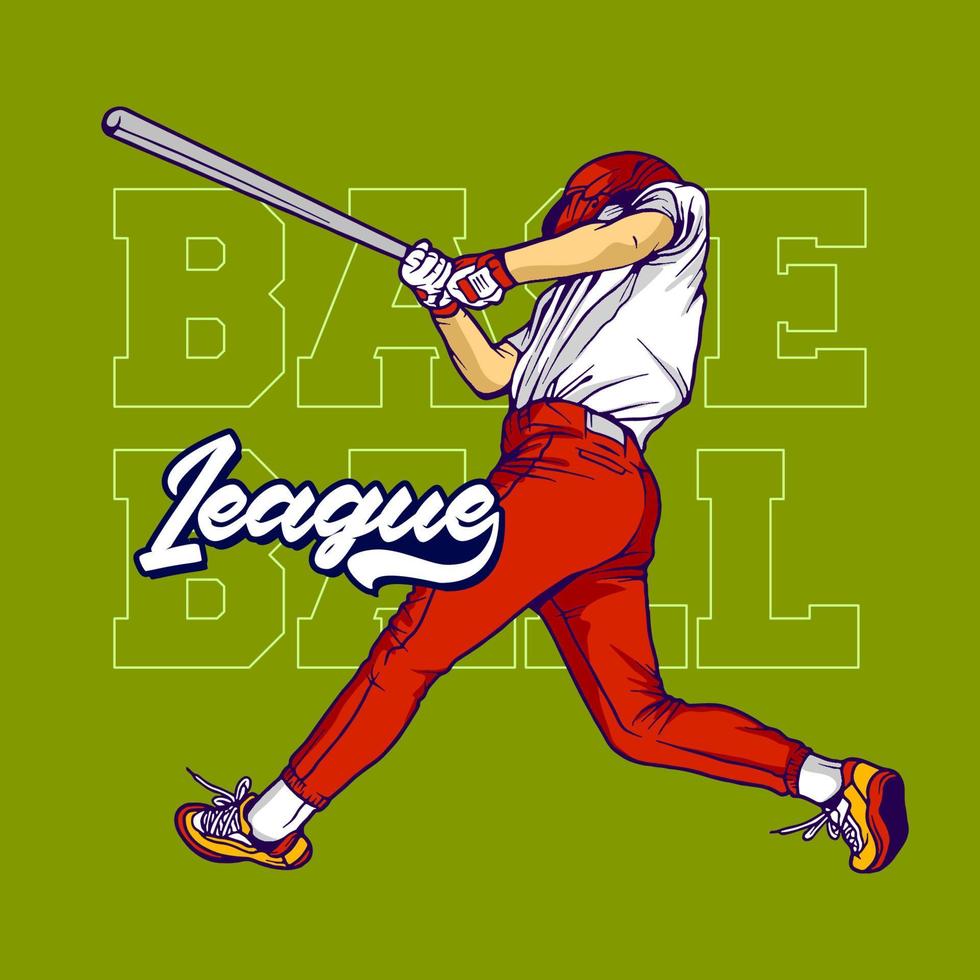 vetor de ilustração de beisebol de arte de linha