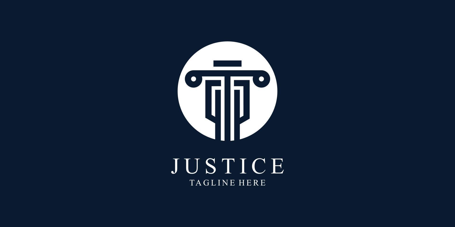 vetor de conceito de design de logotipo de lei, advogado, escritório de advocacia, justiça